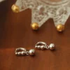 boucles d'oreilles en argent sterling 925 pour femmes, design simple, niche, nouveau style tendance, boucles d'oreilles douces exquises, 2025