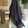 extra long khimar mousseline de soie 2 couches femmes musulmanes hijab prière eid hijabs foulard châle voile longue djellaba niqab ramadan écharpe
