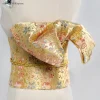 yukata japonais traditionnel classique geisha kimono obi ceinture sakura imprimé cummerbunds nœud papillon noble rétro ceinture japonaise