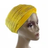 turban hijab en velours pour femme musulmane, foulard de tête, chapeau africain à longue queue, bonnet islamique