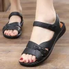 sandales pour femmes sandales à semelle souple nouvelle couleur unie pantoufles à bout ouvert en plein air plat plage chaussures décontractées sandales légères antidérapantes