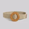 ceinture bohème pp herbe ceinture tissée ceinture élastique décorative polyvalente pour femme