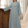 nouvelle abaya légère musulmane ornée d'un ornement de pompon de feuille d'or pour un usage quotidien et des occasions festives dans les communités islamiques