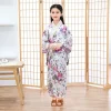 kimono japonais traditionnel imprimé floral pour enfants, robe kimono élégante pour enfants asiatiques sakura pour filles, nouveau style japonais