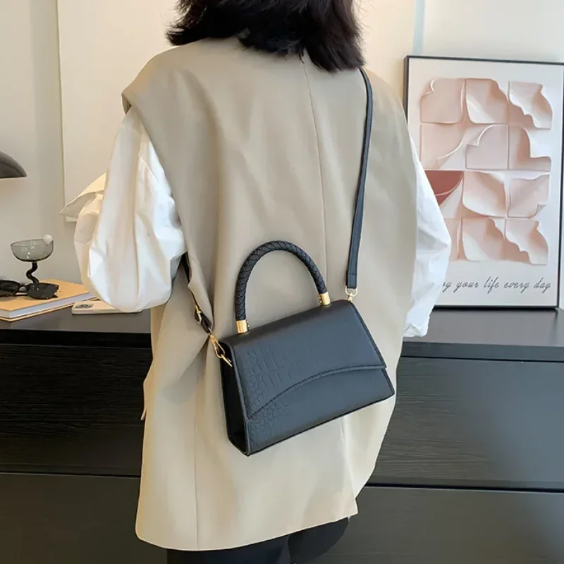 sac à bandoulière en cuir pu solide, sacs à main de styliste à poignée supérieure pour femmes, sacs à bandoulière décontractés de luxe