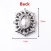 3 pièces élégant rétro ovale strass conception alliage vêtements accessoire pour bricolage vêtements sacs chapeau épingle à cheveux chaussures boîte cadeau bouton