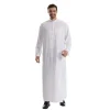 hommes musulmans jubba thobe fermeture éclair kimono longue robe saoudienne islamique musulman vêtements abaya caftan dubaï robe arabe djellaba dishdasha