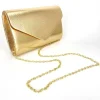 sac de soirée design de luxe pour femmes, pochette de jour pour dames, sac à main enveloppe, pochette quotidienne pour fête de mariage, sacs à bandoulière avec chaîne dorée scintillante