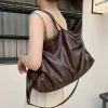 grands sacs à bandoulière noirs pour femmes, grand sac de shopping hobo, couleur unie, sac à main en cuir souple de qualité, fourre tout de voyage pour dames
