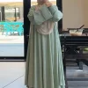 abaya femmes robes solide mince jalabiya eid 2025 ramadan marocain islam robes largos arabe longue robe dubaï abayas caftan