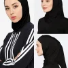 Hijab de sport en polyester pour femme musulmane, couvre-chef élégant pour document solide, toutes saisons, 1PC Hijab de sport en polyester pour femme musulmane, couvre-chef élégant pour document solide, toutes saisons, 1PC