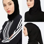 Hijab de sport en polyester pour femme musulmane, couvre-chef élégant pour document solide, toutes saisons, 1PC