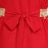 femmes musulmanes abaya église robe broderie eid ramadan maxi robe islamique ample caftan robe vêtements de prière avec ceinture