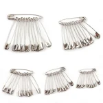 Épingles de sûreté argentées, 50 pièces, accessoires d&rsquo;outils de couture, aiguilles en acier inoxydable, grande épingle de sûreté, petite broche, accessoires pour vêtements