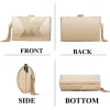 pochette de soirée pour femmes, pochette de soirée à pompon, sac à bandoulière pour soirée de mariage, sac à main de fête