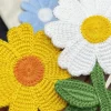 fleurs brodées finies à la main tricotées fleurs de soleil crochet coudre sur vêtements décoratifs maison ornamen applique bricolage