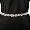 ceinture élastique perlée blanche pour femmes, ceintures en cristal biscuits, ceinture sexy pour robe de demoiselle d'honneur, taille de fille, patients de mariage, jol