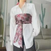Ceinture japonaise Haori Kimono entreMiObi, tissu jacquard de brocart réglable, ceinture de chemise, décoration de robe, ceintures de smoking enveloppées sur la poitrine Ceinture japonaise Haori Kimono entreMiObi, tissu jacquard de brocart réglable, ceinture de chemise, décoration de robe, ceintures de smoking enveloppées sur la poitrine