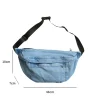 sac à bandoulière unisexe hip hop pour hommes et femmes, sac à main de voyage bum, poudres de téléphone, sac à bandoulière, sac de poitrine en denim, sacs initiés, mode