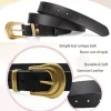 ceinture femme en cuir véritable ceinture noire avec boucle dorée ceintures occidentales pour femmes ceinture en cuir noir ceintures de taille rétro