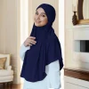 grand foulard ethnique musulman uni pour femme, hijab islamique, turban instantané arabe, tiens imar, Écharpe de sauna