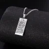 vassago islamique musulman allah collier en acier inoxydable carré collier arabe allah collier hommes musulman islam pendentif bijoux