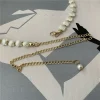 ceintures en chaîne en coquillage de perles, élégantes, en métal, fines, pour robe, jupe, bretelles, accessoires pour vêtements de banquet