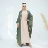 manches chauve souris abaya papillon brillant, (sans intérieur), caftan abaya pour femmes musulmanes, tenue hijabi, vêtements islamiques de dubaï, ramadan