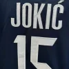 2025 srbija 15 jokic blanc bleu marine maillot séchage rapide respirant couture broderie tenue de ville maillots de basket ball