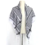 Keffiyeh-Châle Hijab en Coton Tissé Traditionnel, Écharpe de Sauna Arabe, Polyvalent et à la Mode, Unisexe