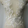 patch de col en tissu brodé en dentelle, couture de fleurs, pour robe de soirée de mariage, vêtements de mariée, artisanat de bricolage