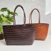 Sacs à main femmes en cuir véritable sac à bandoulière tissage sac à provisions décontracté Vintage grand fourre-tout sac à main peau de vache croix sacs à main dame