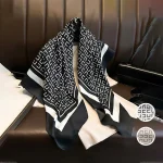 Grand Foulard Carré Haut de Gamme à la Mode, Châle de Printemps, de Vacances, Bandana, de Plage, Sarong Élégant, Imprimé Floral, Tête Ronde