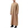 vêtements musulmans traditionnels pour hommes, chemise musulmane, robe d'aviation, royauté islamique, robe de dubaï, col rond, manches longues, rétro, adt abaya