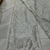 tissu design africain en dentelle avec strass fait à la main, de qualité supérieure, pour la fabrication de robe de soirée ou de soirée, 2023