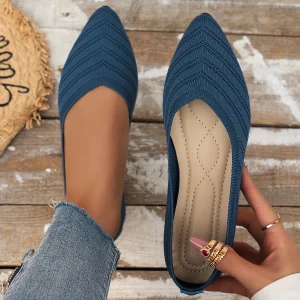 Mocassins confortables respirants pour femmes, chaussures plates pointues, design à enfiler, document solide, décontracté, Parker, taille 36-43 Mocassins confortables respirants pour femmes, chaussures plates pointues, design à enfiler, document solide, décontracté, Parker, taille 36-43
