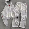 y2k 2 pièces ensembles femmes tenues harajuku lettre broderie sweat à capuche avec fermeture éclair pantalons de survêtement ample décontracté sport costume vêtements