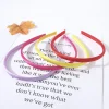 10mm satin bandeau femmes filles tissu couvert résine bandeaux en plastique bandeaux enfants bandes élastiques cheveux accessoires cheveux cerceau