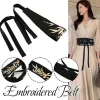 ceinture kimono traditionnelle japonaise pour femmes, corset à pampilles, large ceinture yukata grue, ceintures de taille, accessoires de costume