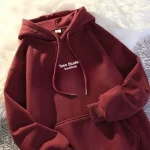 Sweat à capuche surdimensionné femme manches longues épaules graphiques chaud marron bordeaux Patchwork haute rue Vintage faire vieille lavage