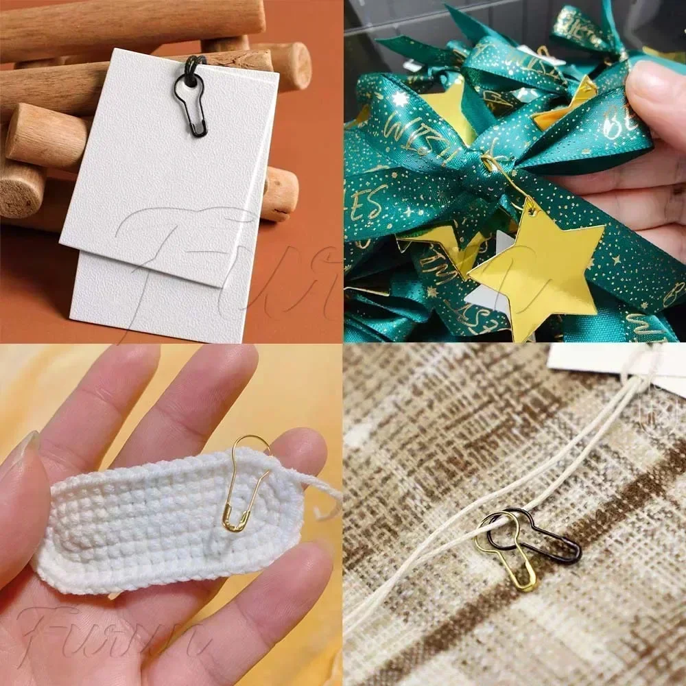 100 pièces broches en métal gourde poire forme Clips de sécurité tricot point marqueur étiquette Hangtag broches attache bricolage outils de couture aiguille