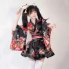 Robe Kimono japonaise modifiée pour femmes, peignoir d&rsquo;été, Costume de Cosplay, Anime, Costumes d&rsquo;halloween, Sexy, Geisha douce, Kawaii pour filles
