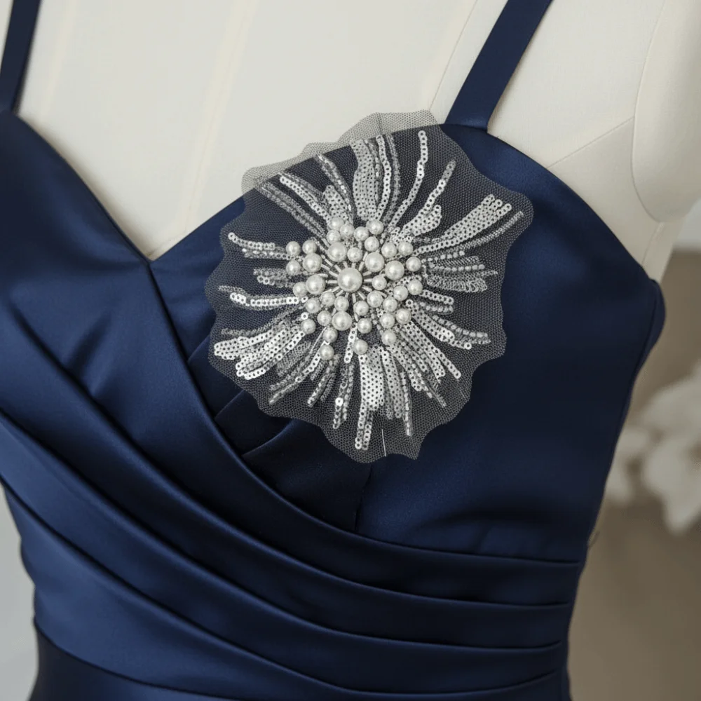 Forme perles Applique taille moyenne à la main perlée broderie Applique délicate luxe vêtements Applique robes de mariée Forme perles Applique taille moyenne à la main perlée broderie Applique délicate luxe vêtements Applique robes de mariée