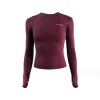 manches longues chemises de yoga sport top fitness vêtements porter pour femmes gym femme jersey mujer course