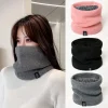 Écharpe Snood unisexe en cachemire solide pour hommes et femmes, anneau de cou, optique chaude, mode hivernale