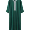 nouveau 2026 mode musulmane abayas pour hommes patchwork broderie longue robe saoudienne arabe caftan mâle jubba thobe islamique marocain abaya