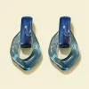boucles d'oreilles en résine transparente pour femmes et filles, bijoux tendance, géométriques irréguliers, en métal acrylique, pour fête, nouvelle collection