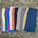 Leggings courts de Sport pour femmes, couleur unie, Yoga, soutien de Compression, sueur-vagin, entraînement complet, jogging, poche interne