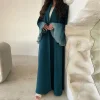 Abaya musulman à manches évasées, ouvert sur le devant, décontracté, arabe, moyen-orient, élégant, turquie, Kaftans pour femmes, Jilbabs, robes Maxi islamiques