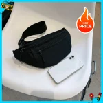 Sac banane de sport grande capacité, sac de taille mains libres avec poche zippée, sac à bandoulière étanche pour course à pied et randonnée, idéal pour noël